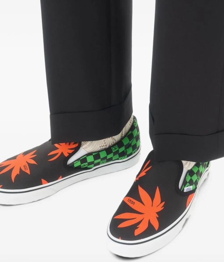 Valentino Garavani x Vans Classic VLogo checkerboard slip-on sneakers Zwart - Foto 2