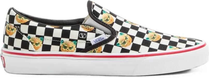 Valentino Garavani x Vans slip-on sneakers met ruiten Zwart