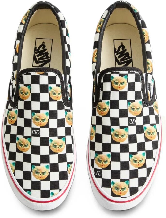 Valentino Garavani x Vans slip-on sneakers met ruiten Zwart - Foto 2