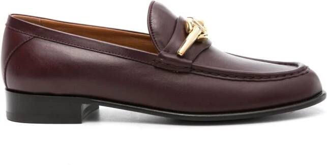 Valentino Garavani VLogo leren loafers Rood