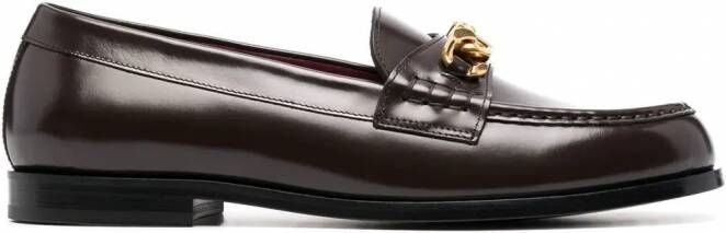 Valentino Garavani VLogo leren loafers Bruin