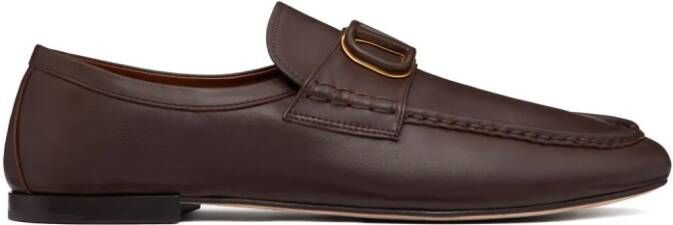 Valentino Garavani VLogo leren loafers Bruin