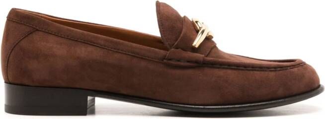 Valentino Garavani VLogo leren loafers Bruin