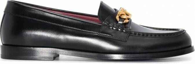 Valentino Garavani VLogo Chain leren loafers Zwart