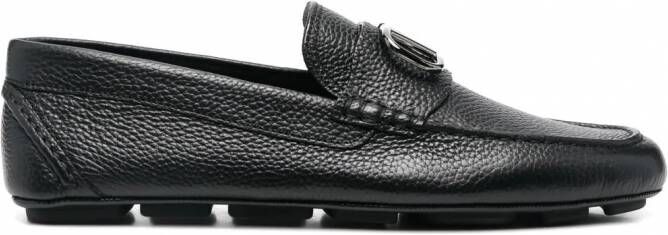 Valentino Garavani VLogo leren loafers Zwart