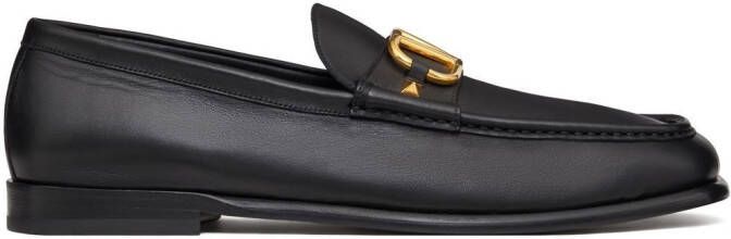 Valentino Garavani VLogo leren loafers Zwart