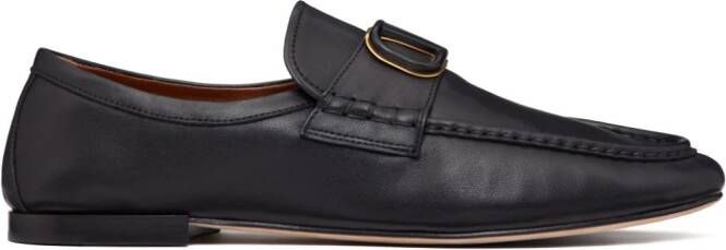 Valentino Garavani VLogo leren loafers Zwart