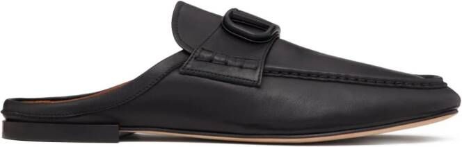 Valentino Garavani VLogo leren slippers Zwart