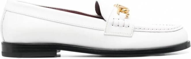Valentino Garavani VLogo loafers met ketting Wit
