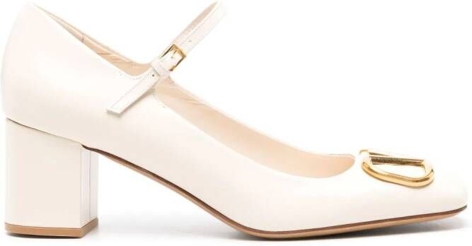 Valentino Garavani VLogo Signature 60 mm Mary Jane pumps Beige