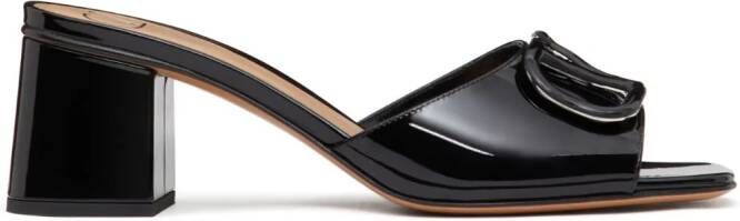 Valentino Garavani VLogo Signature 60mm lakleren sandalen Zwart