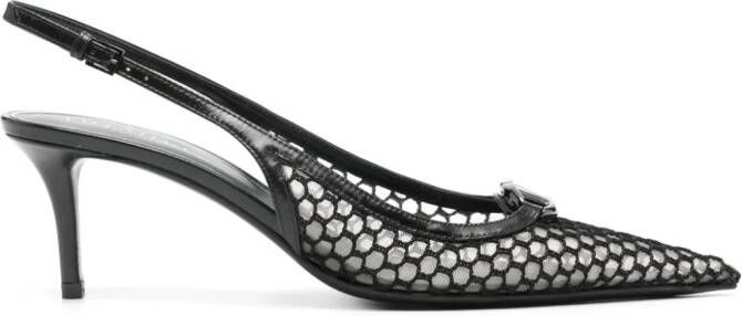 Valentino Garavani VLogo Signature slingback pumps Zwart