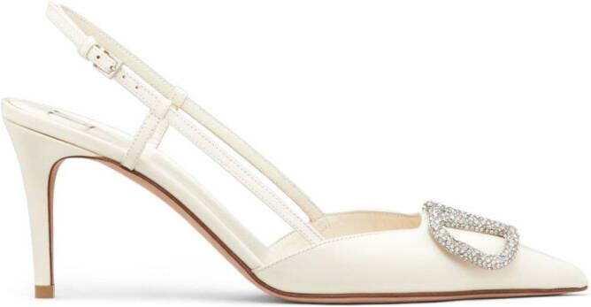 Valentino Garavani Vlogo slingback pumps Wit