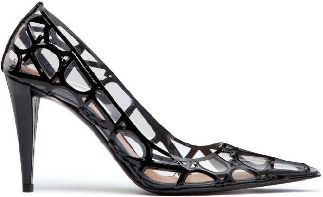 Valentino Garavani VLogo Signature doorzichtige pumps Zwart