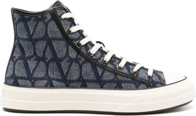 Valentino Garavani VLogo Signature high-top sneakers Blauw