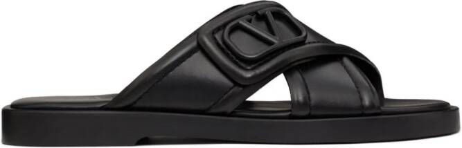 Valentino Garavani VLogo Signature leren sandalen Zwart