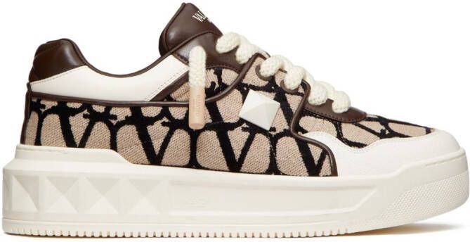 Valentino Garavani One Stud XL low-top sneakers Beige