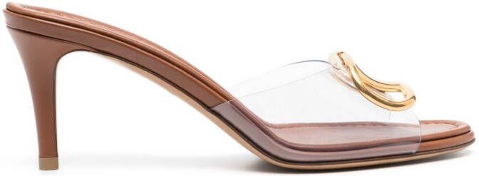 Valentino Garavani VLogo kenmerkende muiltjes met open neus Beige