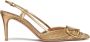 Valentino Garavani 80mm VLogo Signature slingback pumps Goud - Thumbnail 1