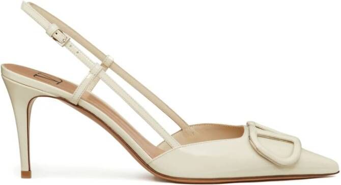 Valentino Garavani VLogo Signature slingback pumps Wit