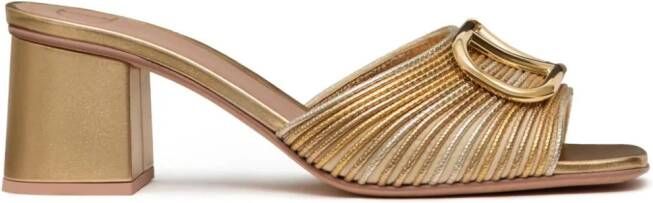 Valentino Garavani VLogo slide sandals Goud