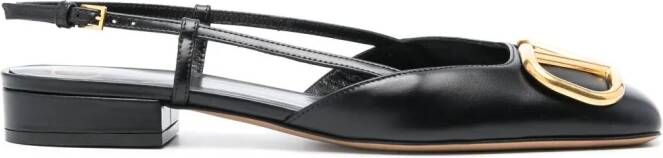 Valentino Garavani Vlogo slingback ballerina's Zwart