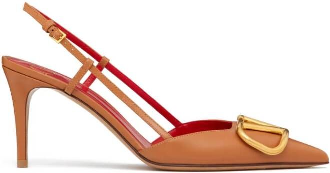 Valentino Garavani Vlogo slingback pumps Bruin