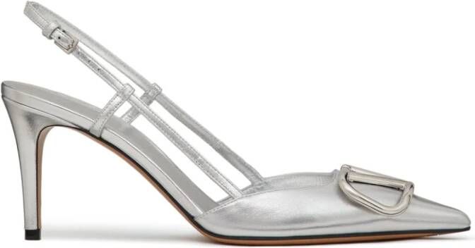 Valentino Garavani Vlogo slingback pumps Zilver