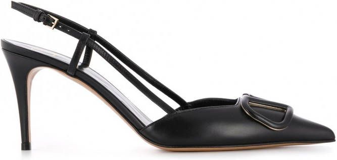 Valentino Garavani Vlogo slingback pumps Zwart