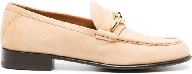 Valentino Garavani VLogo suède loafers Beige