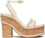 Valentino Garavani VLogo Summerblocks sandalen met sleehak Wit - Thumbnail 1