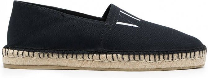 Valentino Garavani VLTN espadrilles met logoprint Zwart