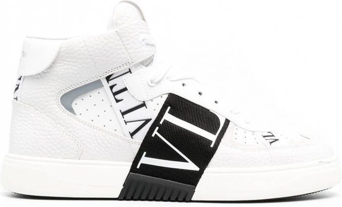 Valentino Garavani VL7N mid-top leren sneakers Wit