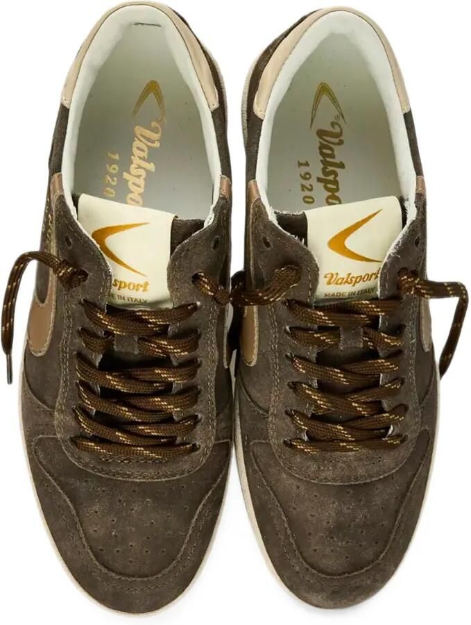 Valsport Davis suède sneakers met logo-patch Bruin