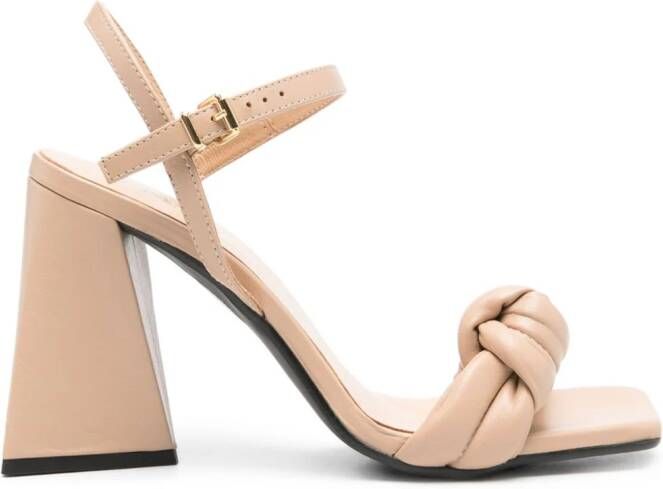 VAMSKO Eden 100mm leren sandalen Beige