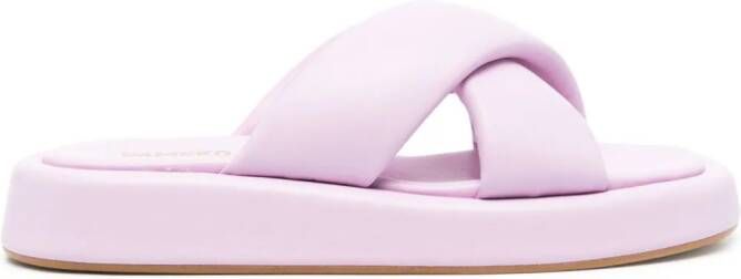 VAMSKO Pillow leren sandalen Paars