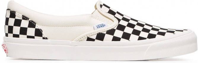 Vans black and white OG classic canvas slip on sneakers Zwart