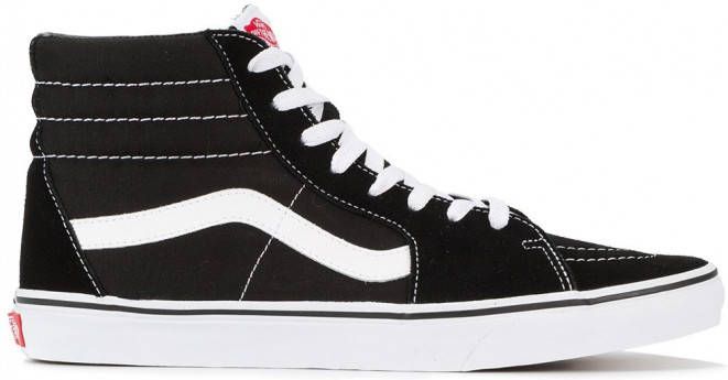 Vans Black Sk8 Hi Sneakers leer katoen rubber 10.5 Zwart