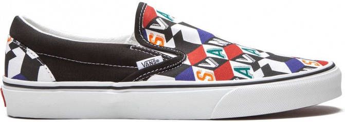 Vans Checker Cube slip-on sneakers Zwart