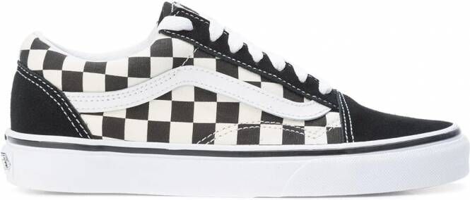 Vans checkered sneakers Zwart