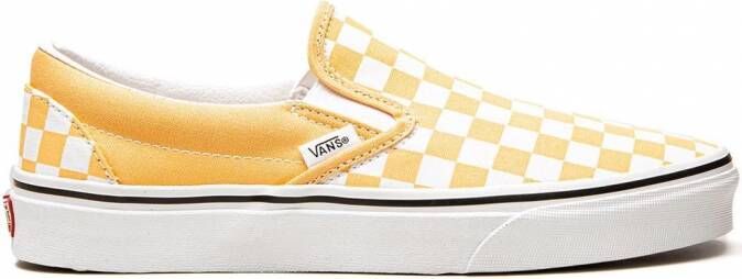 Vans "Classic Checkerboard slip-on sneakers" Geel