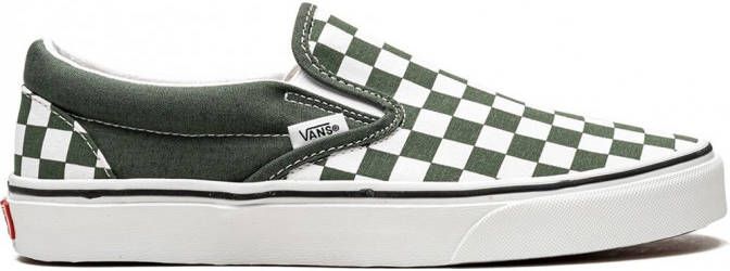 Vans "Classic slip on Checkerboard sneakers" rubber canvascanvas 10.5 Groen