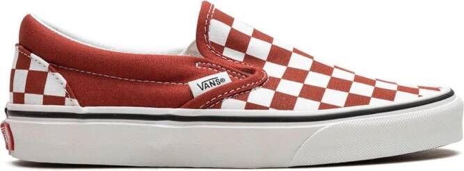 Vans "Classic slip-on Checkerboard sneakers" Rood