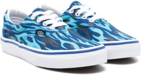 Vans Kids Era sneakers met vlamprint Blauw