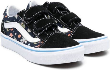 Vans Kids Old Skool glow-in-the-dark sneakers Blauw