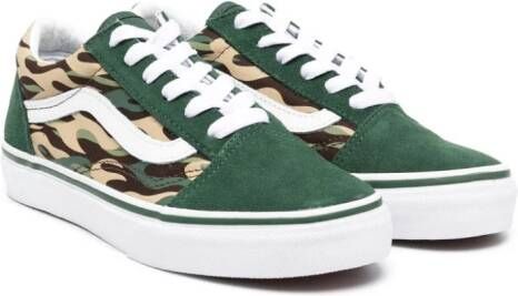 Vans Kids Old Skool sneakers met camouflageprint Groen