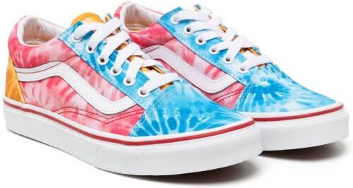 Vans Kids Old Skool sneakers met tie-dye print Blauw