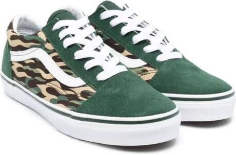 Vans Kids Old Skool sneakers met vlam print Groen