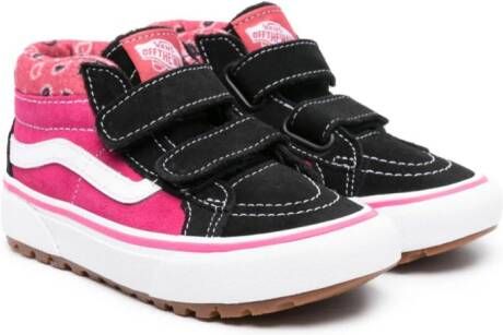Vans Kids Sk8-Mid sneakers met klittenband Roze