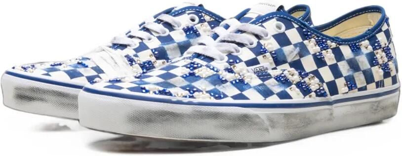 Vans Authentic checkered beaded sneakers Blauw - Foto 3
